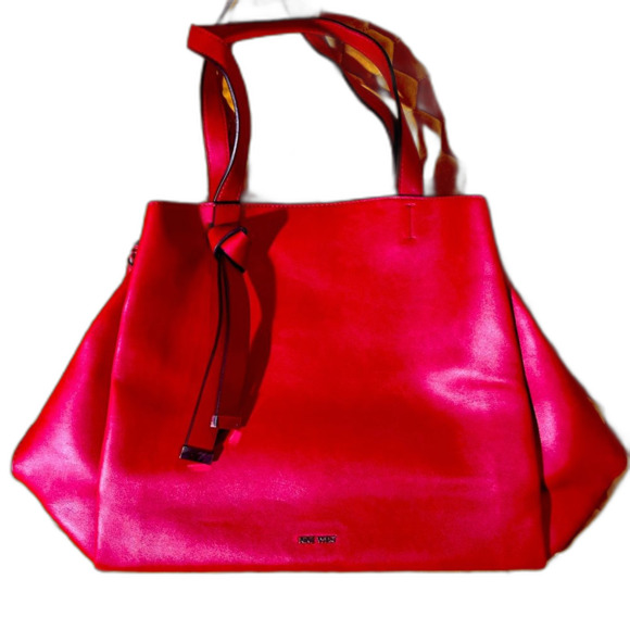 Lg Red Tote by Nine West EUC - Picture 1 of 12